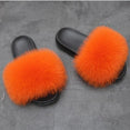 Fluffy Women Brand Fashion Fox Fur Slippers