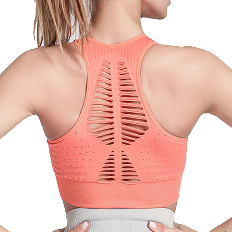 Bra Sexy Mesh Sports Top Push Up