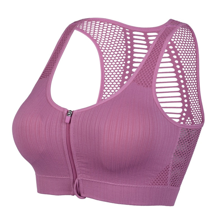 Bra Sexy Mesh Sports Top Push Up