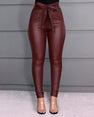 Leggings PU Leather Pants Stretchy Skinny