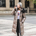 Long Coat Parkas Female Glossy Winter