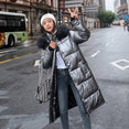 Long Coat Parkas Female Glossy Winter