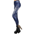 Slim Women Leggings Faux Denim Jeans