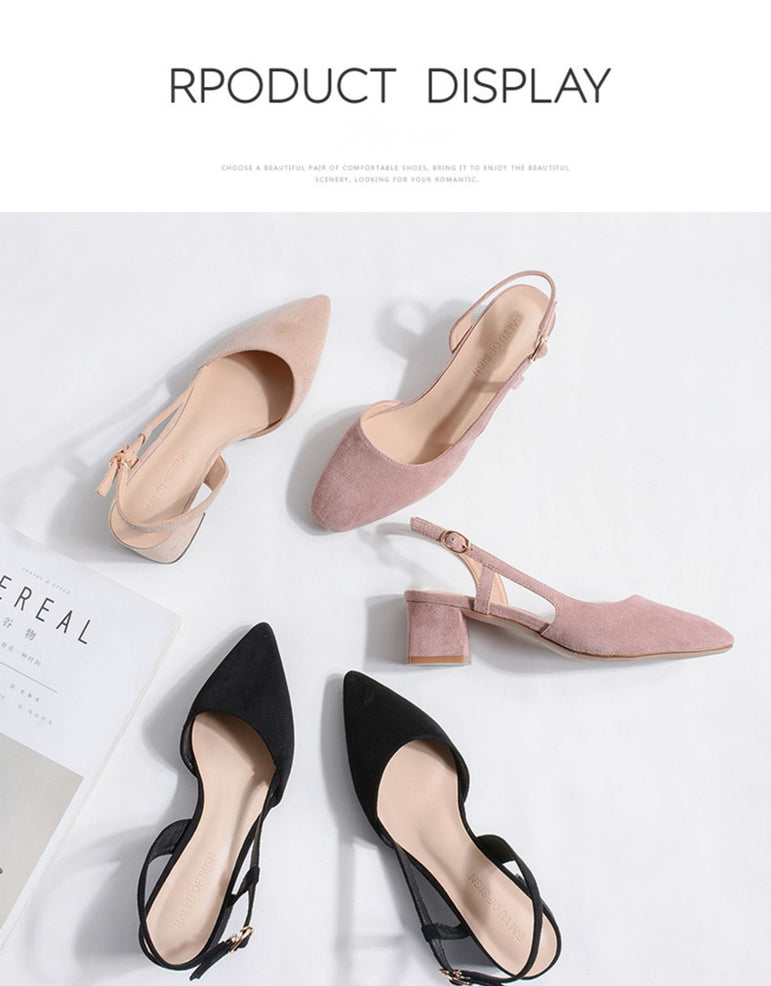 Square High Heels Female Shoes