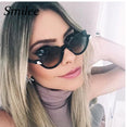 Vintage Half Frame Cat Eye Sunglasses