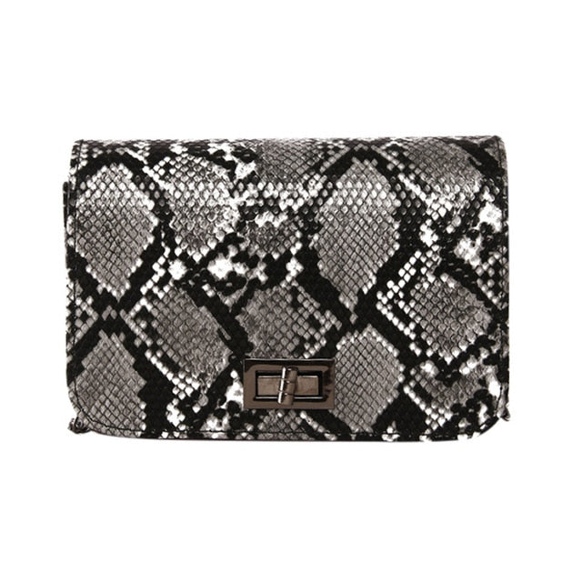 luxury Crossbody Snake Print Bag