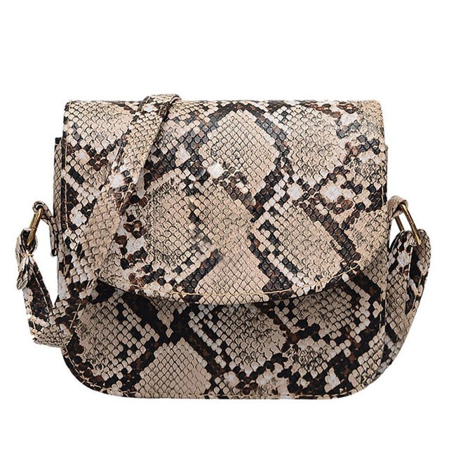 luxury Crossbody Snake Print Bag