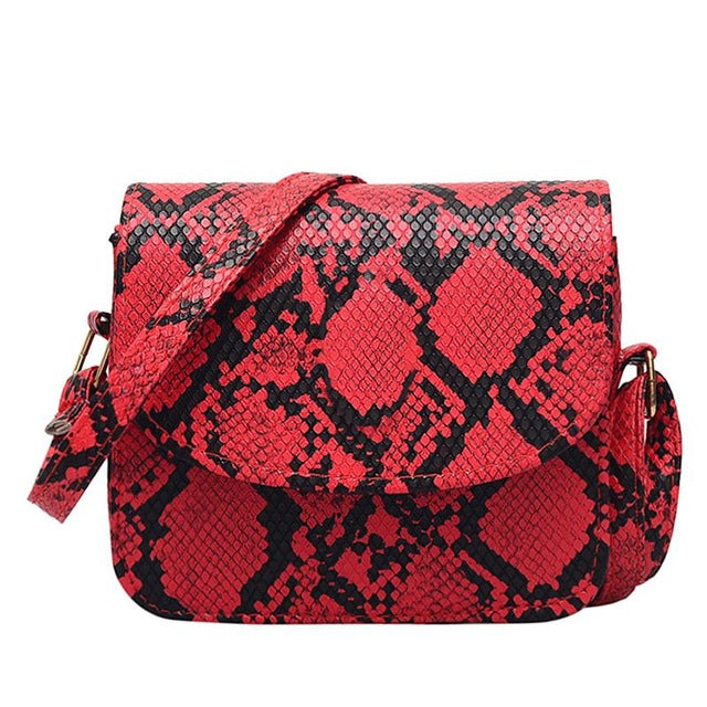 luxury Crossbody Snake Print Bag