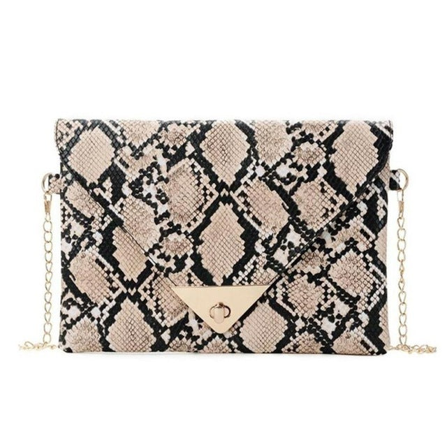 luxury Crossbody Snake Print Bag