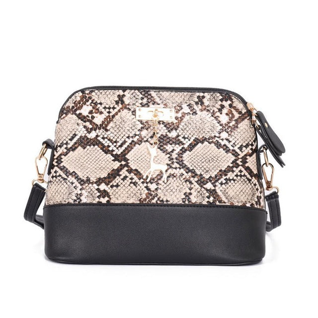 luxury Crossbody Snake Print Bag