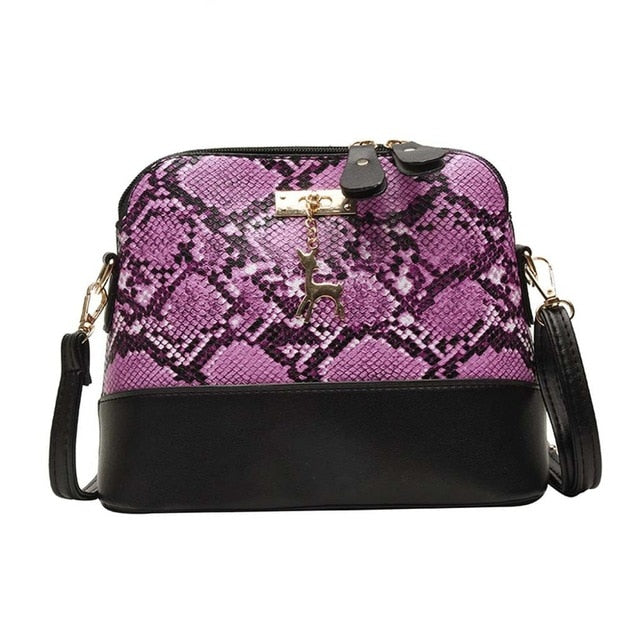 luxury Crossbody Snake Print Bag