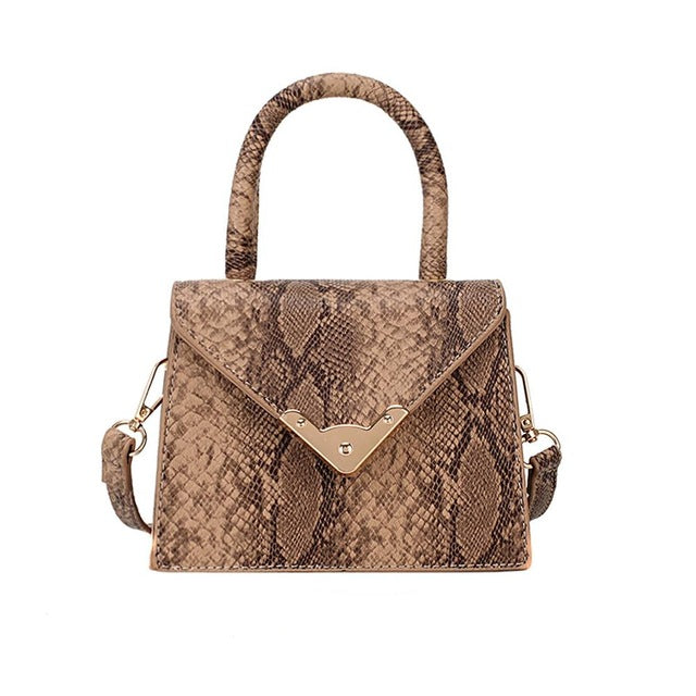 luxury Crossbody Snake Print Bag