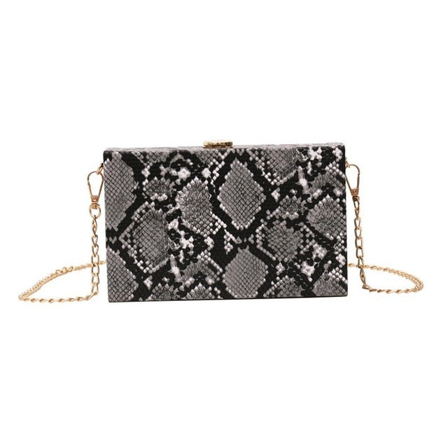 luxury Crossbody Snake Print Bag