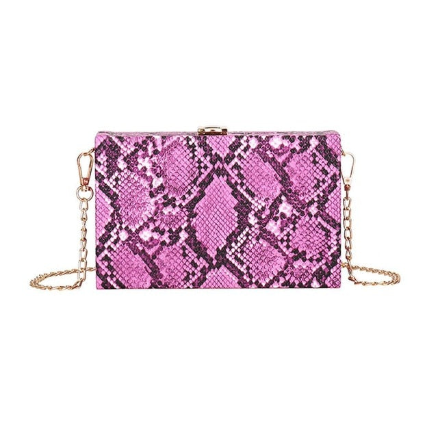 luxury Crossbody Snake Print Bag