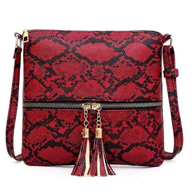 luxury Crossbody Snake Print Bag