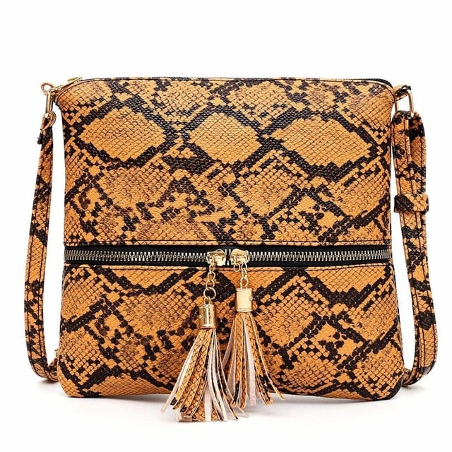 luxury Crossbody Snake Print Bag