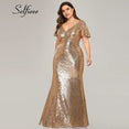 Plus Size Rose Gold Mermaid Women Dresses