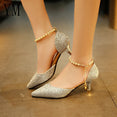 Sexy Pointed toe Pearl High heels shoes