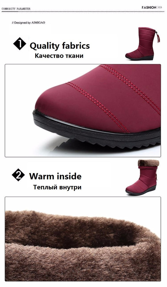 Waterproof Warm Ankle Snow Boots