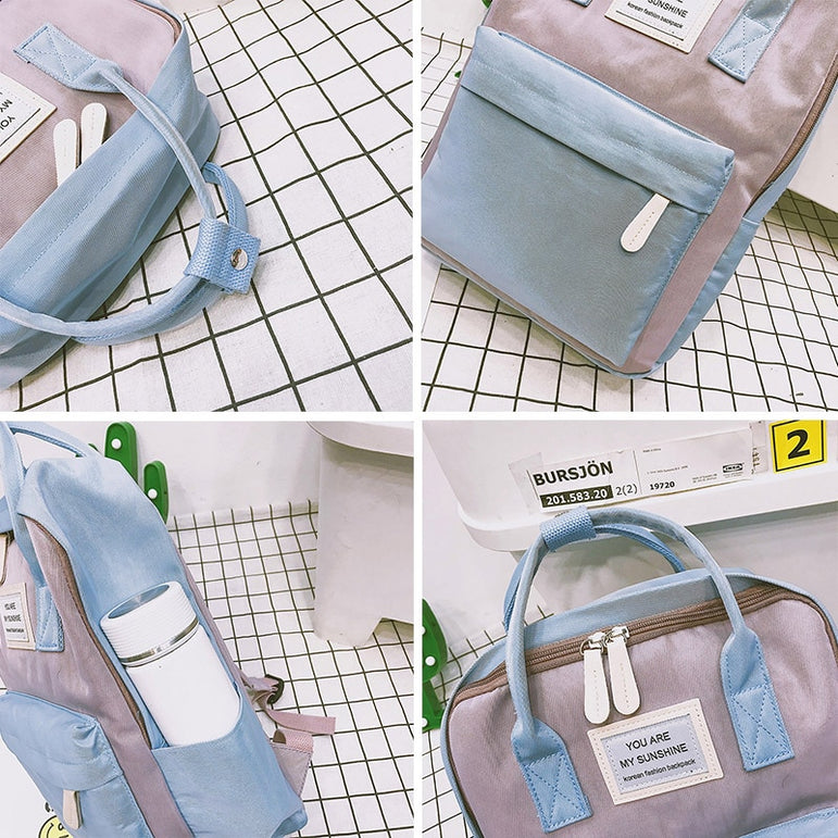 Women Canvas Backpacks Candy Color