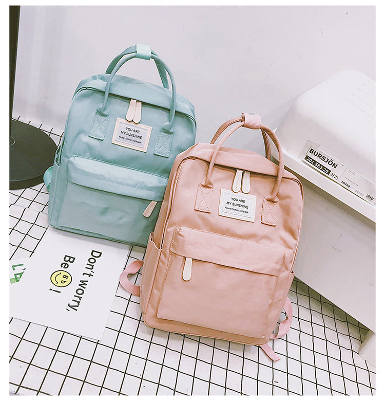 Women Canvas Backpacks Candy Color