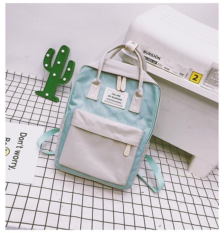 Women Canvas Backpacks Candy Color