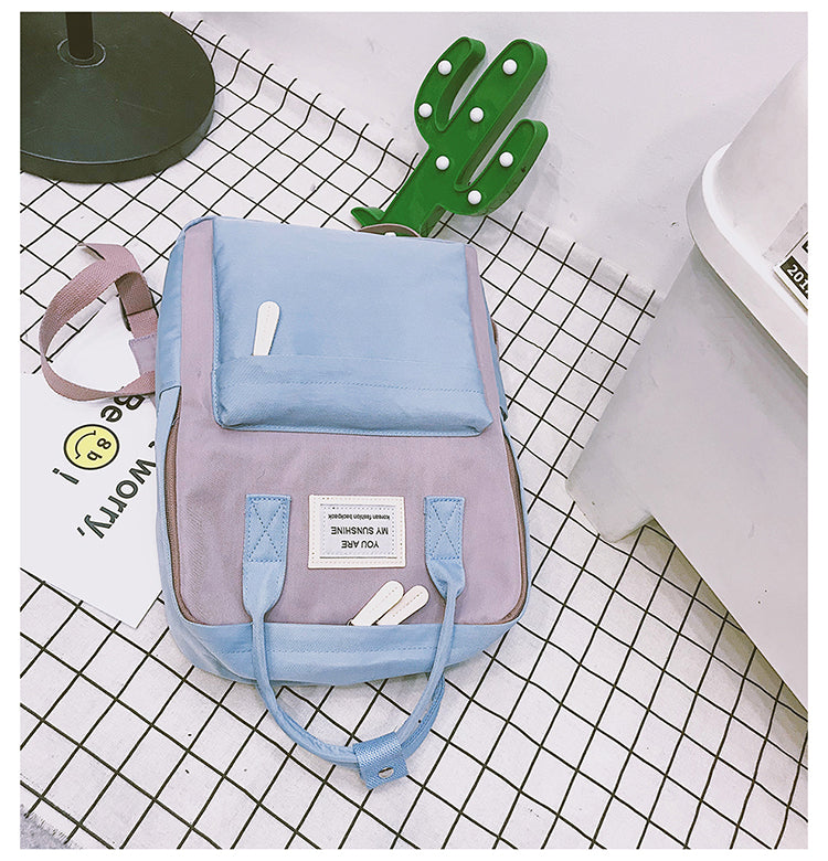 Women Canvas Backpacks Candy Color