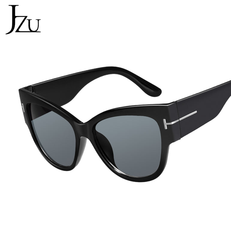 Luxury Designer Black Cat Eye oversized Sunglasses