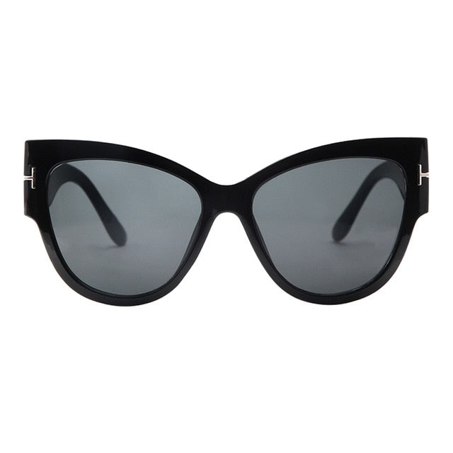 Luxury Designer Black Cat Eye oversized Sunglasses