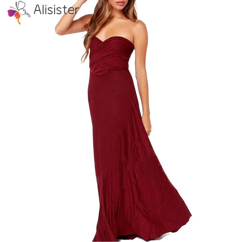 Elegant Gradient Casual Women Maxi Dress