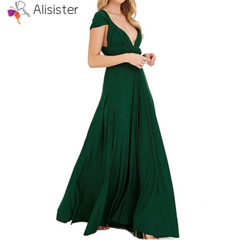 Elegant Gradient Casual Women Maxi Dress