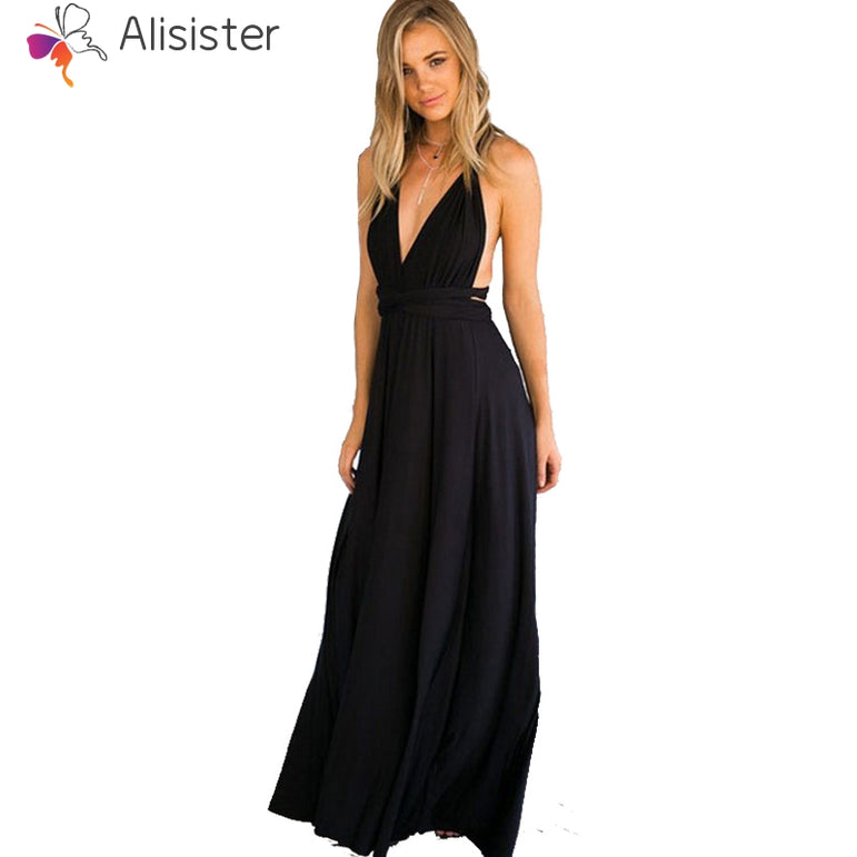 Elegant Gradient Casual Women Maxi Dress