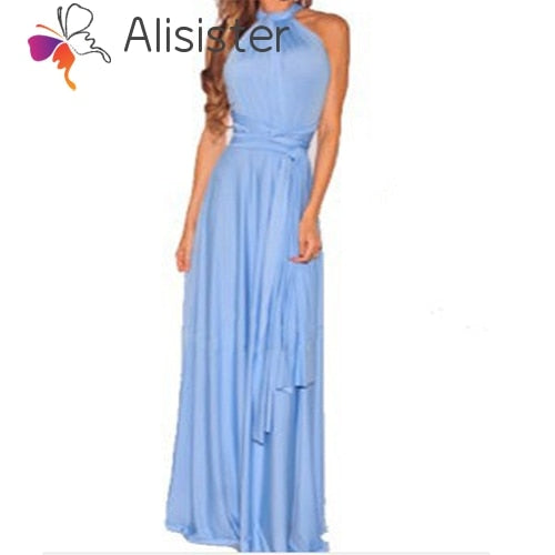 Elegant Gradient Casual Women Maxi Dress