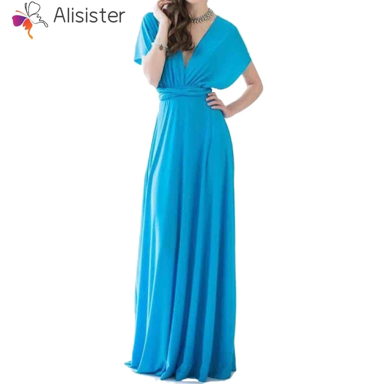 Elegant Gradient Casual Women Maxi Dress