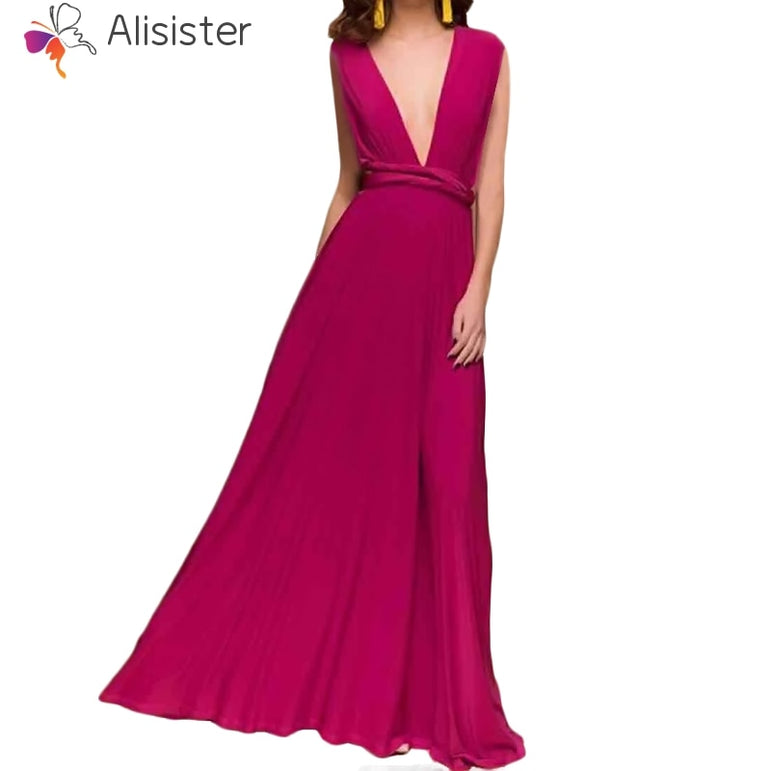 Elegant Gradient Casual Women Maxi Dress