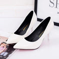 Pointed Toe Pumps Patent Leather Shoes