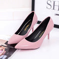 Pointed Toe Pumps Patent Leather Shoes