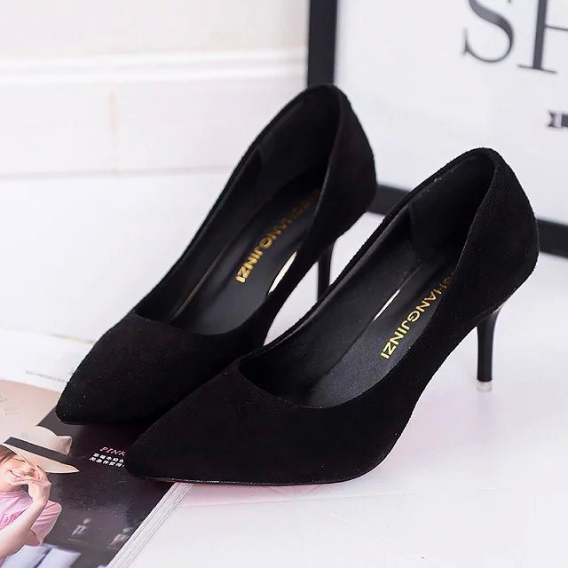 Pointed Toe Pumps Patent Leather Shoes