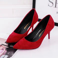 Pointed Toe Pumps Patent Leather Shoes