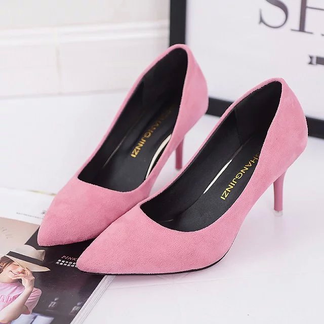 Pointed Toe Pumps Patent Leather Shoes