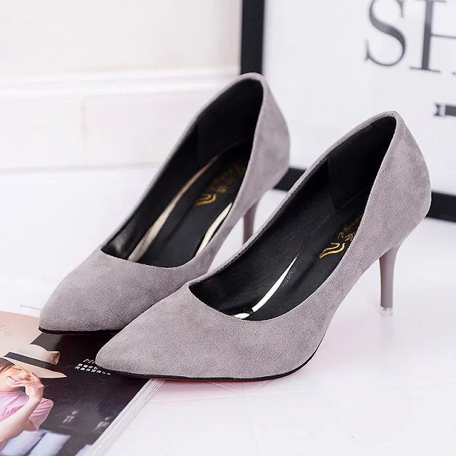 Pointed Toe Pumps Patent Leather Shoes