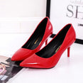 Pointed Toe Pumps Patent Leather Shoes