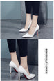 Pointed Thin Heels Slip-on Shoes