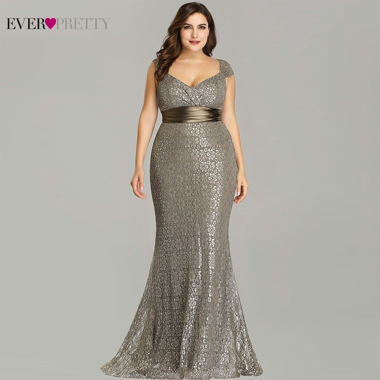 Sequined Evening Dresses V-Neck Elegant