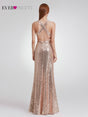 Sequined Evening Dresses V-Neck Elegant