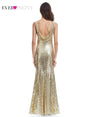 Sequined Evening Dresses V-Neck Elegant