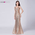 Sequined Evening Dresses V-Neck Elegant