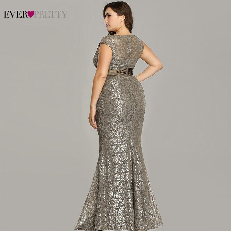 Sequined Evening Dresses V-Neck Elegant