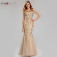 Sequined Evening Dresses V-Neck Elegant