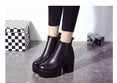 Female Leather Women Thick Heels Ankle Boots